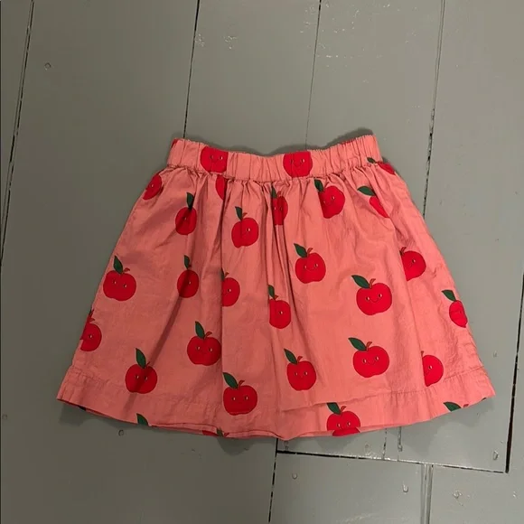 Mini Boden Pink Skirt with Red Apple Print size 7-8 - Picture 4 of 5